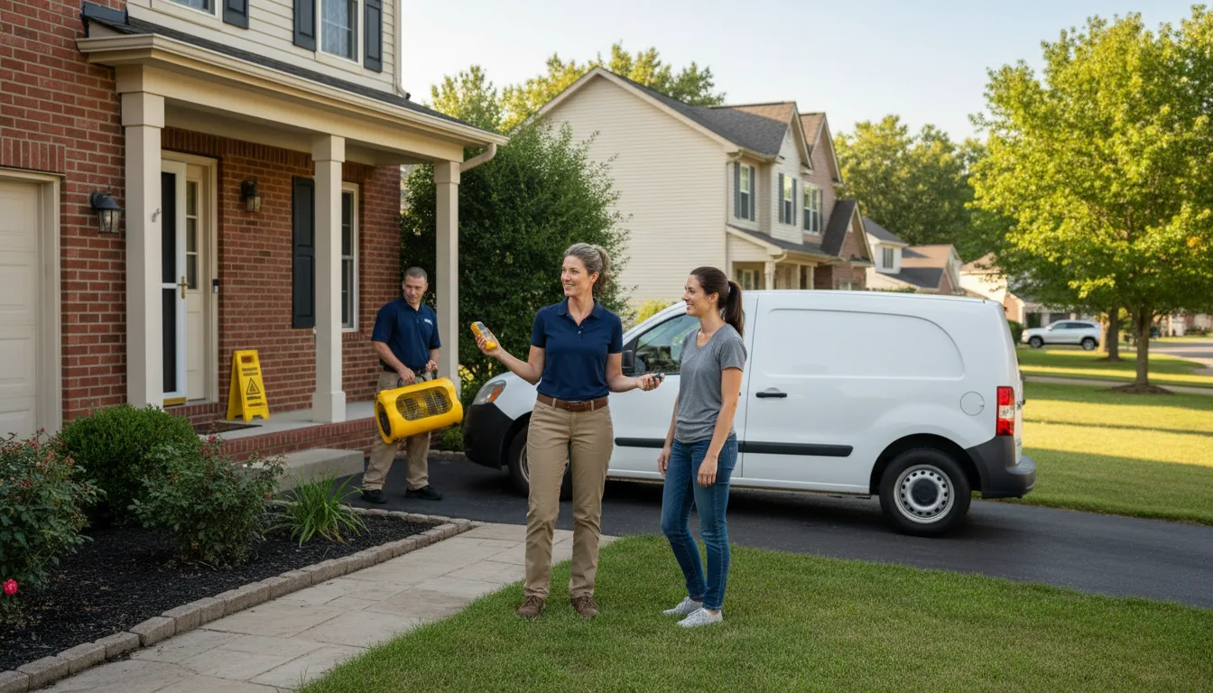 Residential water damage restoration in Higgins, TX